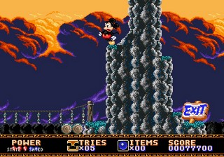 une photo d'Ã©cran de Castle of Illusion sur Sega Megadrive